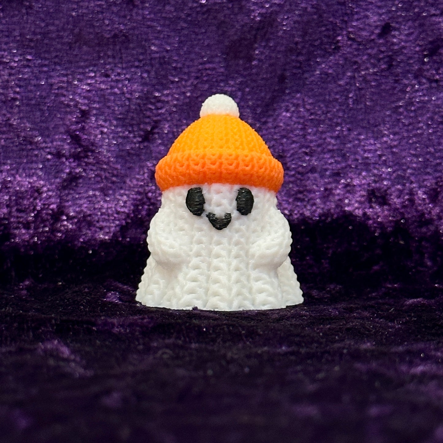 Knit Orange Beanie Ghost