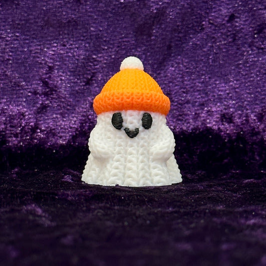 Knit Orange Beanie Ghost