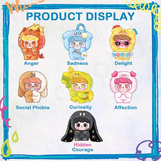 Q. Kid Emotional Hairy Monsters Series Plush Blind Box