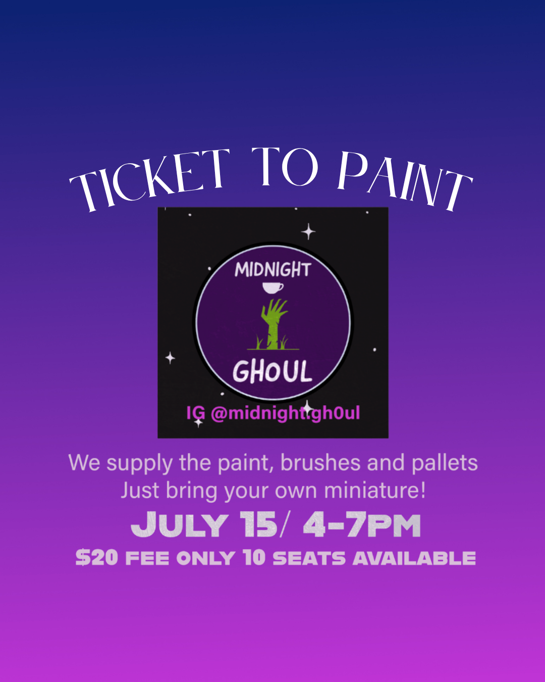 Painting Workshop with Midnight Ghoul - TICKET